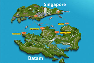 Batamfast Route Map